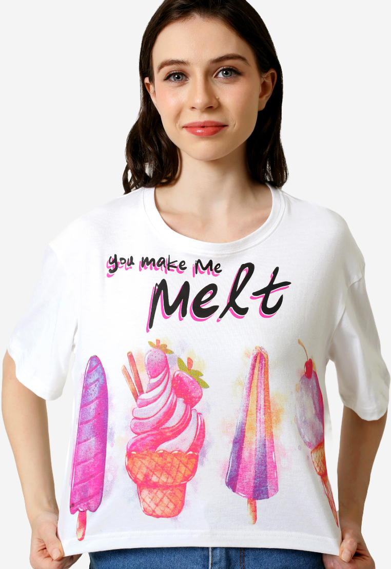 MELISA Oversized Cropped T-Shirt | Organic Cotton