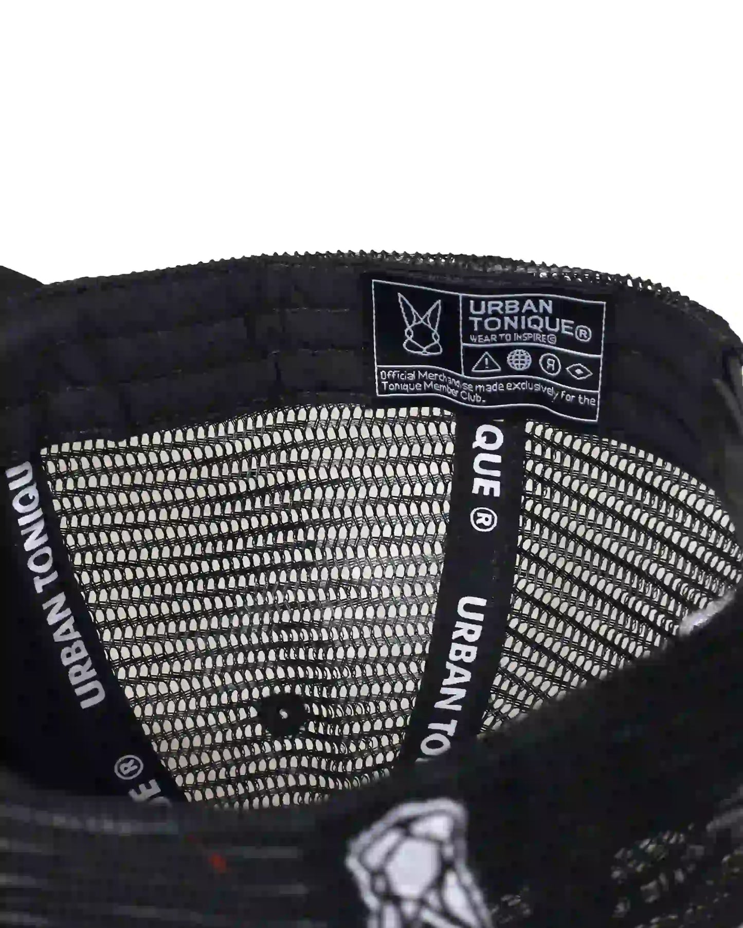 Black-Red net Unisex Trucker Cap (Foam Red Crown)