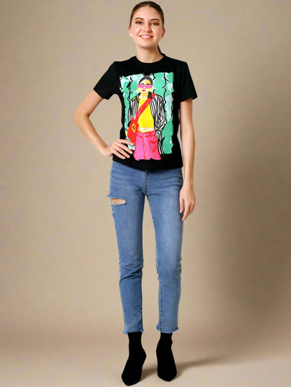 round neck women's tshirt