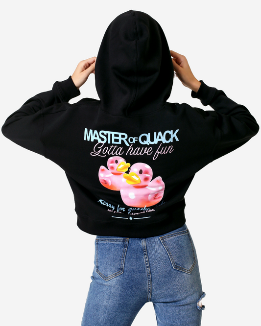 Quacky Cropped Hoodie | Pure Cotton