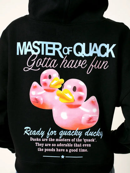 Quacky Cropped Hoodie | Pure Cotton