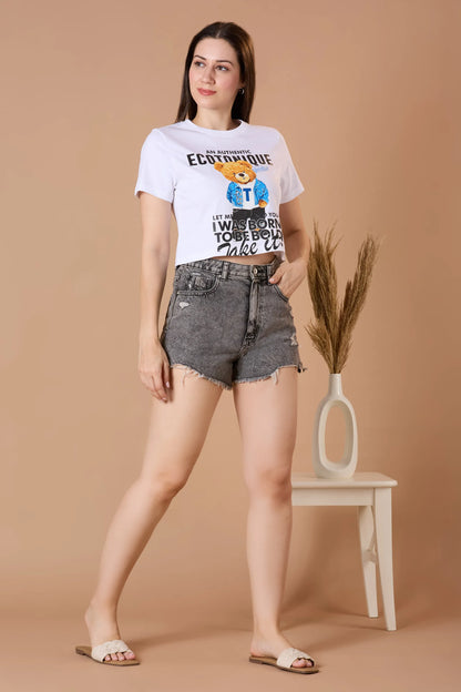 MUNCHKIN Shorty Cropped T-Shirt | Organic Cotton