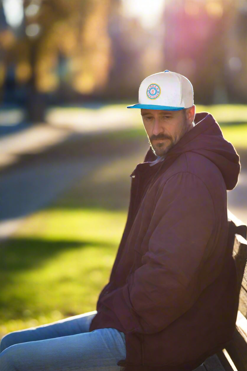 White-Blue Unisex Cap