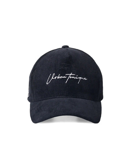 Black Corduroy Unisex Cap