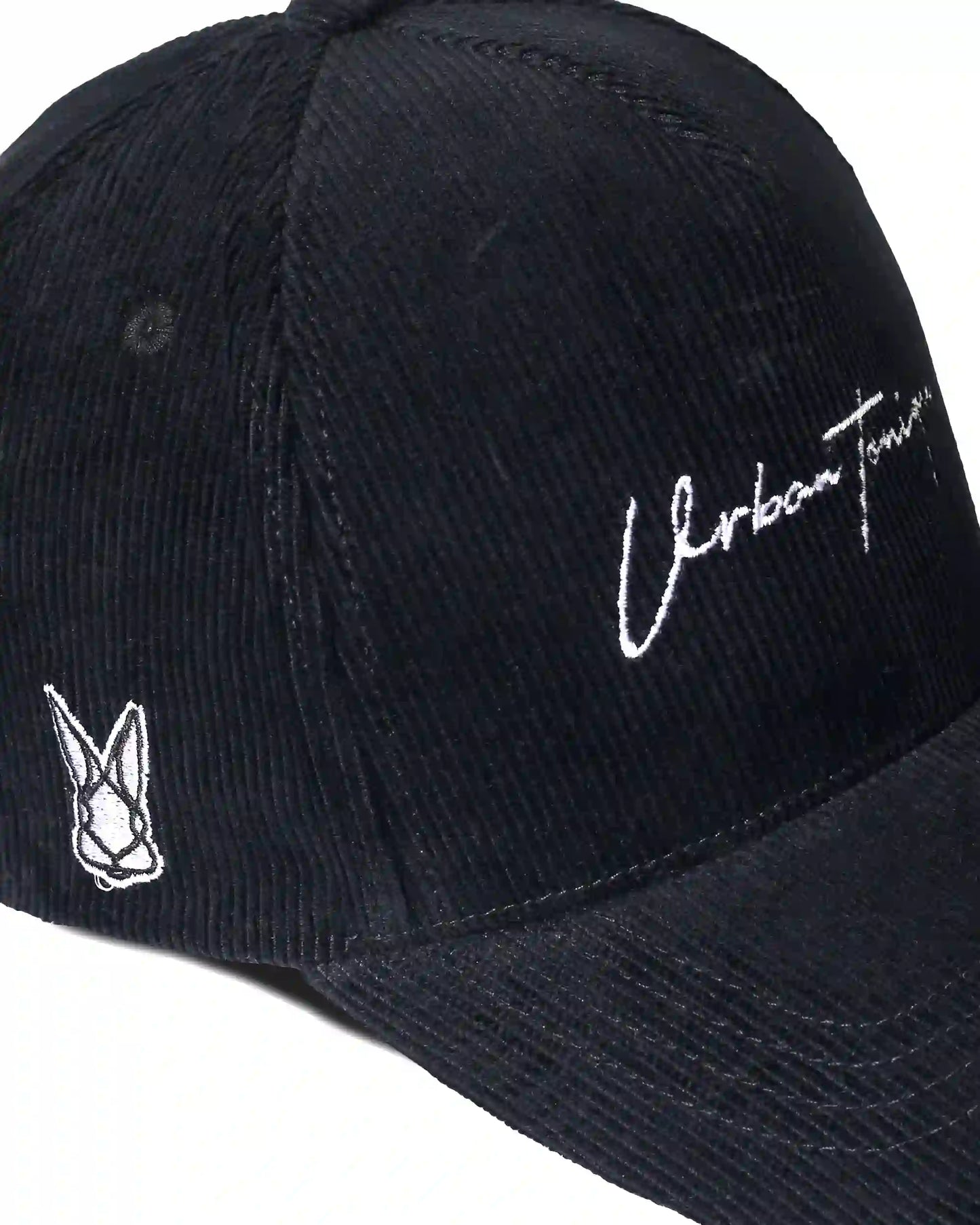 Black Corduroy Unisex Cap
