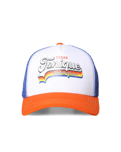 White/Blue Trucker Net Cap