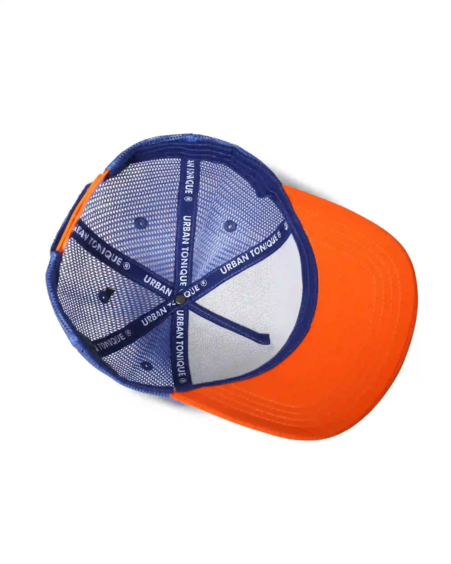 White/Blue Trucker Net Cap