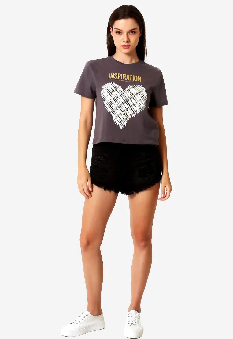 VELOVE Cropped T-Shirt | Organic Cotton
